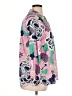 Talbots 100% Cotton Floral Pink Long Sleeve Blouse Size XL - photo 4