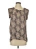 Pleione 100% Polyester Brown Sleeveless Blouse Size S - photo 1