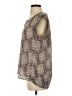 Pleione 100% Polyester Brown Sleeveless Blouse Size S - photo 5