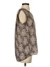 Pleione 100% Polyester Brown Sleeveless Blouse Size S - photo 4