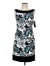 Connected Apparel Graphic Multi Color Blue Cocktail Dress Size 8 - photo 1