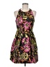 Gianni Bini Tropical Floral Multi Color Black Cocktail Dress Size M - photo 1
