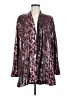 Dennis by Dennis Basso Animal Print Burgundy Blazer Size M - photo 1
