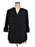 Kasper Polka Dots Black 3/4 Sleeve Blouse Size 1X - photo 1
