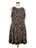 Athleta Animal Print Brown Casual Dress Size 2X - photo 1
