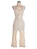 Monteau Solid Ivory Jumpsuit Size M - photo 1