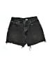 Faded Glory Black Gray Denim Shorts Size 10 (estimated) - photo 1