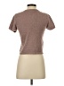 Cupcakes & Cashmere 100% Polyester Tweed Brown Short Sleeve Turtleneck Size XS - photo 2