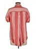Evy's Tree Stripes Red Short Sleeve Blouse Size M - photo 2