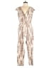 Corey Lynn Calter Print Tan Jumpsuit Size L - photo 1