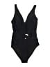 Unbranded Solid Black One Piece Swimsuit Size M - photo 1