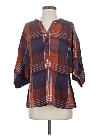 Garnet Hill 3/4 Sleeve Blouse (view 1)