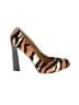 Nine West 100% Leather Animal Print Orange Heels Size 9 - photo 1