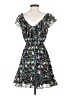 GB 100% Polyester Floral Black Cocktail Dress Size XS - photo 2