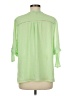 Investments 100% Polyester Green 3/4 Sleeve Blouse Size M - photo 2