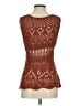 Peruvian Connection 100% Pima Cotton Red Pullover Sweater Size S - photo 2