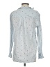 Grayson 100% Linen Stars Blue Long Sleeve Blouse Size Sm (2) - photo 2