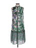 Saloni 100% Polyester Paisley Green Cocktail Dress Size 2 - photo 1