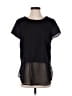 Sparkle & Fade 100% Polyester Black Short Sleeve Top Size S - photo 1