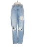 American Eagle Outfitters Graphic Blue Jeans Size 4 - photo 1