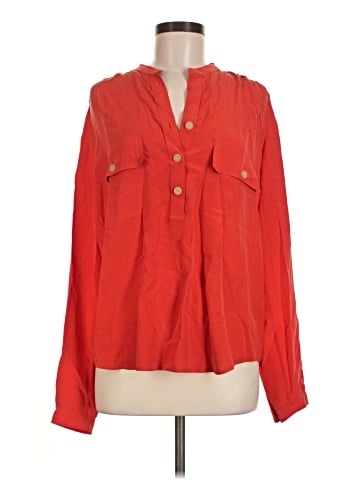 Vince. Long Sleeve Silk Top (view 1)