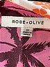 Rose + Olive 100% Polyester Tropical Orange 3/4 Sleeve Blouse Size 1X - photo 4