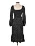 Gap 100% Rayon Polka Dots Black Casual Dress Size XS - photo 2