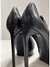 Saint Laurent 100% Leather Black Heels Size EU 37 1/2 - photo 4