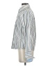 Petite Sophisticate 100% Cotton Stripes Silver Ivory Long Sleeve Blouse Size S - photo 5