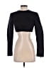 Tibi 100% Cotton Black Long Sleeve Top Size 0 - photo 1