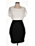En Focus Solid Ivory Black Cocktail Dress Size 10 (petite) - photo 1