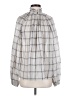 Tibi 100% Cotton Plaid Checkered-gingham Gray Long Sleeve Blouse Size 2 - photo 1