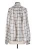Tibi 100% Cotton Plaid Checkered-gingham Gray Long Sleeve Blouse Size 2 - photo 2
