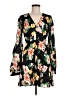 PrettyLittleThing 100% Polyester Floral Black Casual Dress Size 8 - photo 1