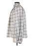 Tibi 100% Cotton Plaid Checkered-gingham Gray Long Sleeve Blouse Size 2 - photo 5