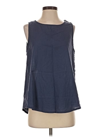 Cotton Bleu Sleeveless Blouse (view 1)