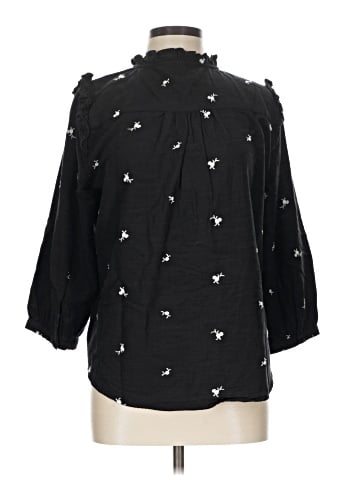 LC Lauren Conrad 3/4 Sleeve Button-Down Shirt (view 1)