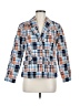 Peck & Peck 100% Cotton Checkered-gingham Blue Blazer Size 6 - photo 1