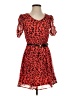 Freebird 100% Polyester Animal Print Red Cocktail Dress Size S - photo 1