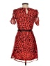 Freebird 100% Polyester Animal Print Red Cocktail Dress Size S - photo 2