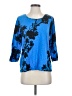 Zenergy by Chico's 100% Polyester Blue 3/4 Sleeve Top Size Sm Petite (0) - photo 1