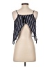 Ellelauri 100% Linen Blue Sleeveless Blouse Size XS - photo 2