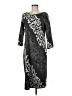 Black Saks Fifth Avenue Paisley Gray Cocktail Dress Size M (estimated) - photo 1