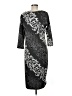 Black Saks Fifth Avenue Paisley Gray Cocktail Dress Size M (estimated) - photo 2