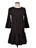 Slate & Willow Stripes Black Casual Dress Size XS - photo 1