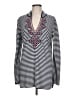 Tory Burch 100% Cotton Silver Cardigan Size L - photo 1