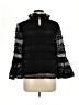 INA 100% Polyester Black Long Sleeve Blouse Size M - photo 2