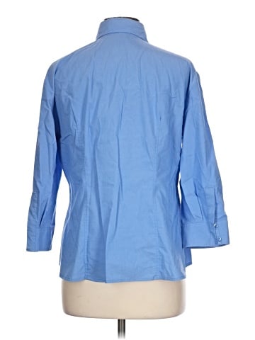 New York & Company 3/4 Sleeve Button-Down Shirt (view 2)