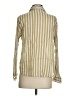 Zara Stripes Green Long Sleeve Button-Down Shirt Size S - photo 2