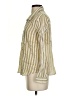 Zara Stripes Green Long Sleeve Button-Down Shirt Size S - photo 5
